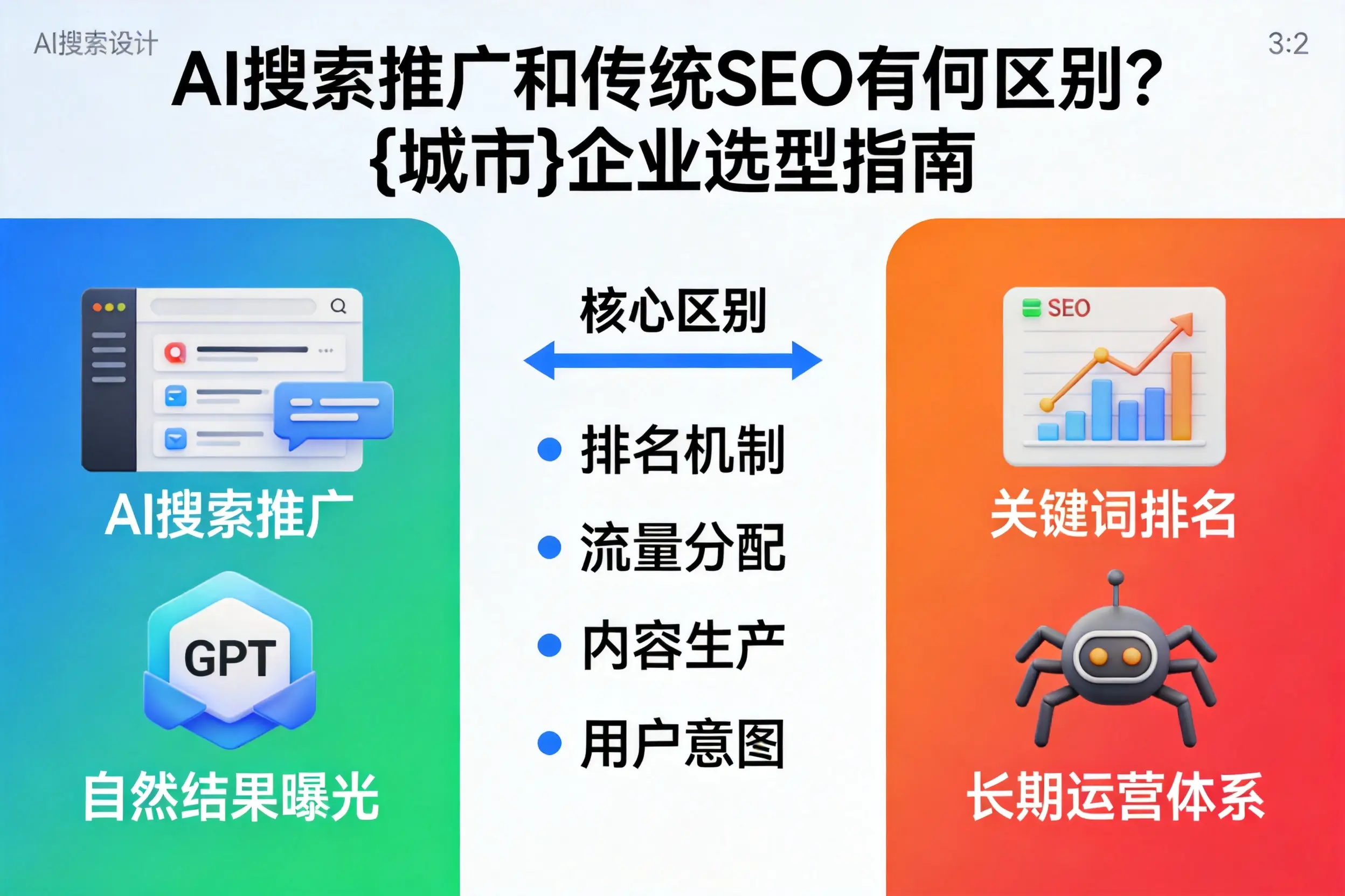 AI搜索推广和传统SEO有何区别？赤峰企业选型指南