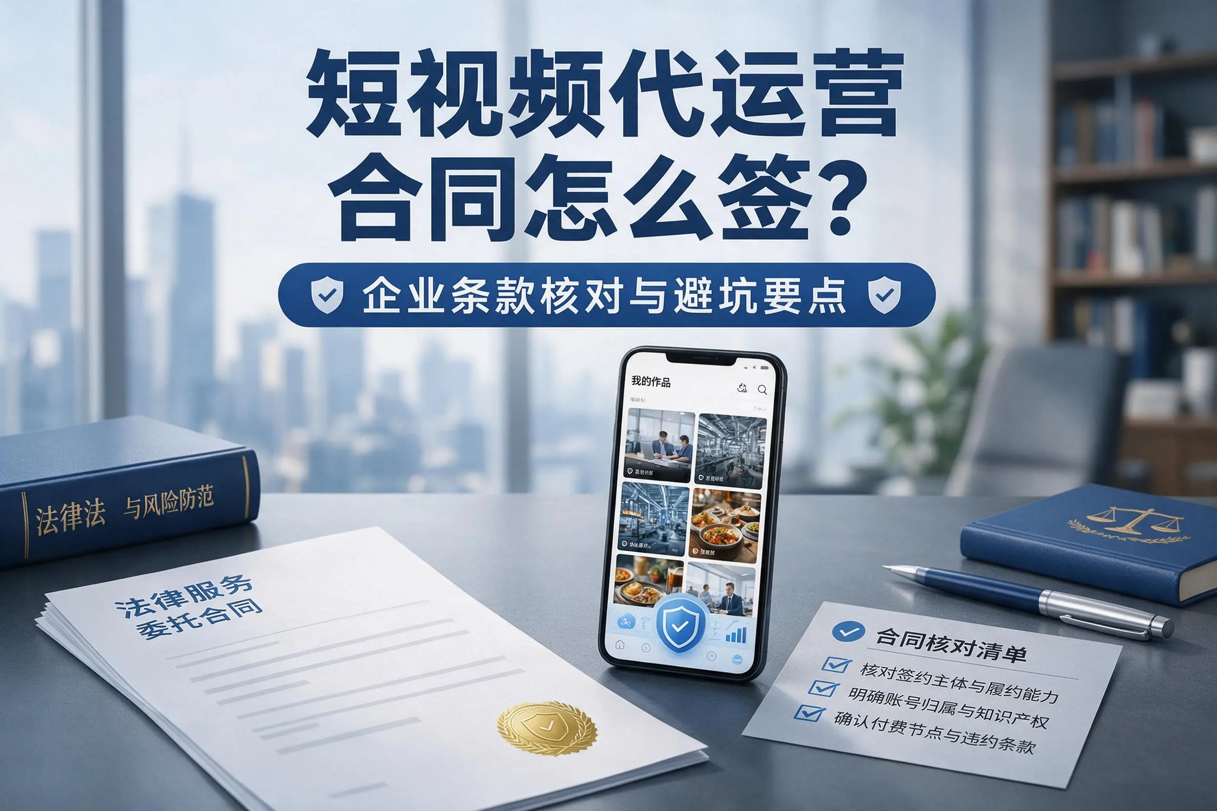 短视频代运营合同怎么签？赤峰企业条款核对与避坑要点