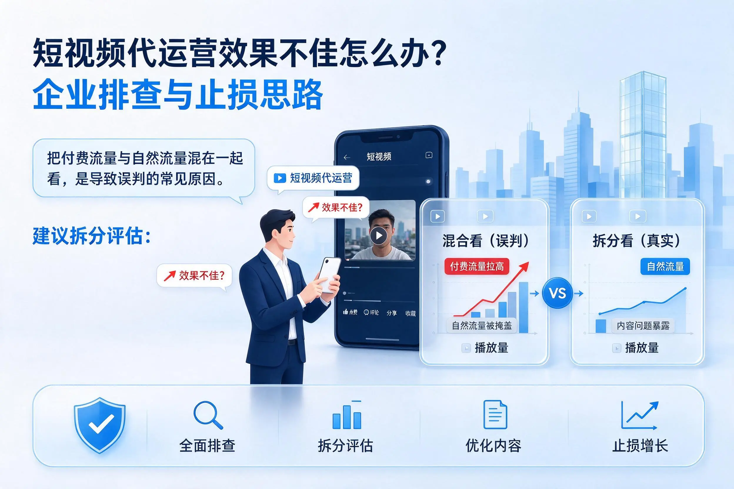 短视频代运营效果不佳怎么办？赤峰企业排查与止损思路