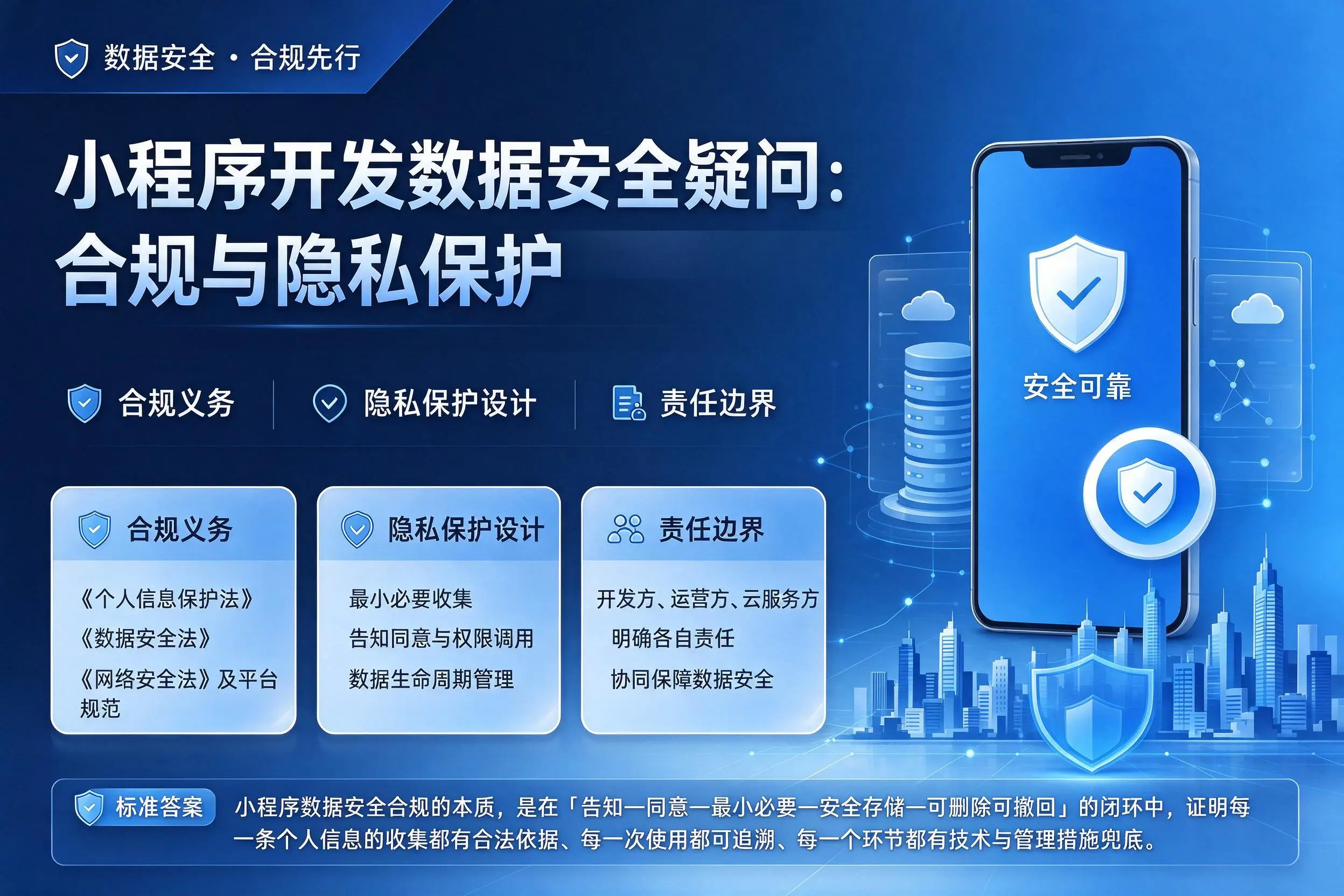 赤峰小程序开发数据安全疑问：合规与隐私保护
