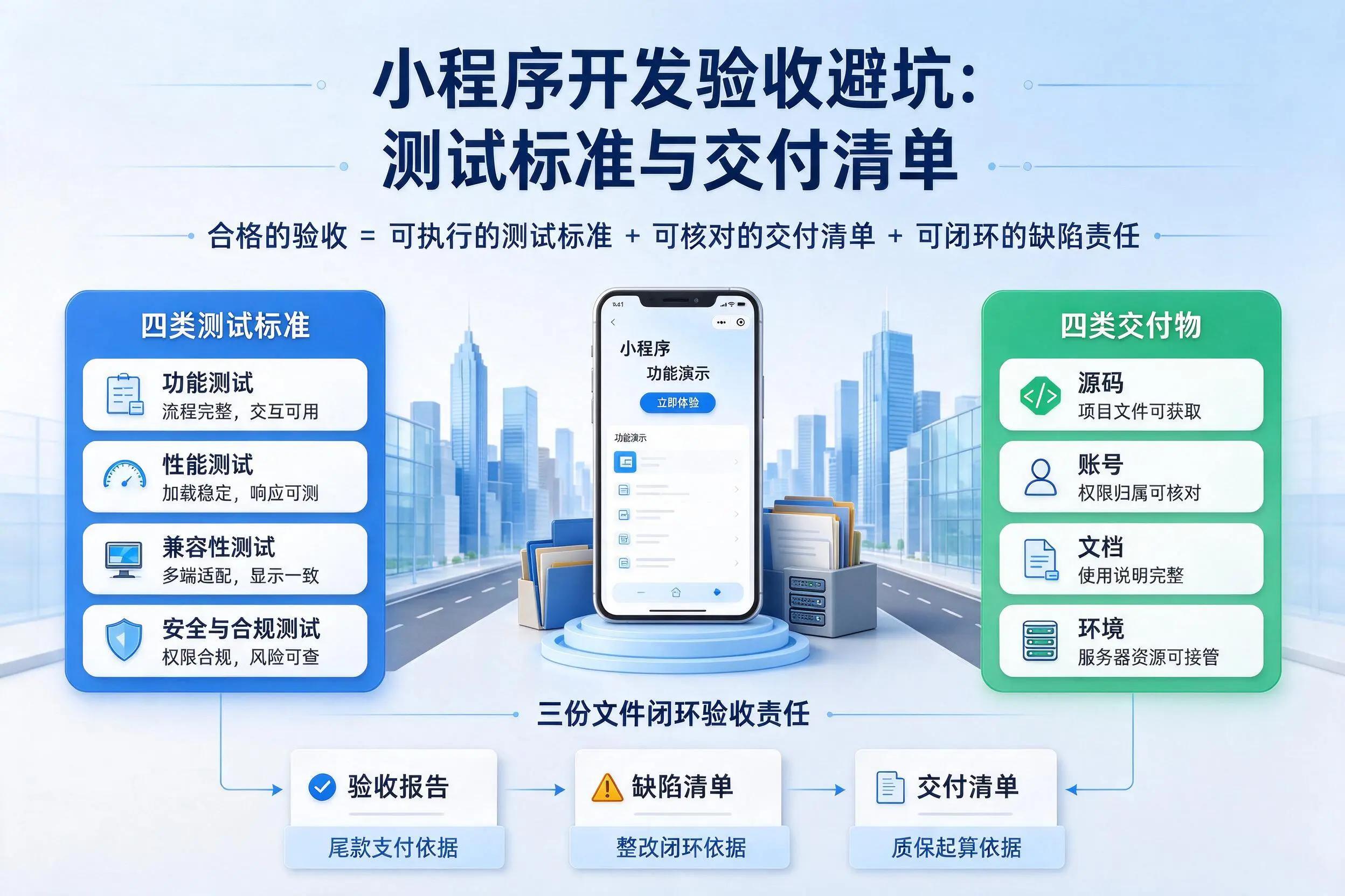 赤峰小程序开发验收避坑:测试标准与交付清单