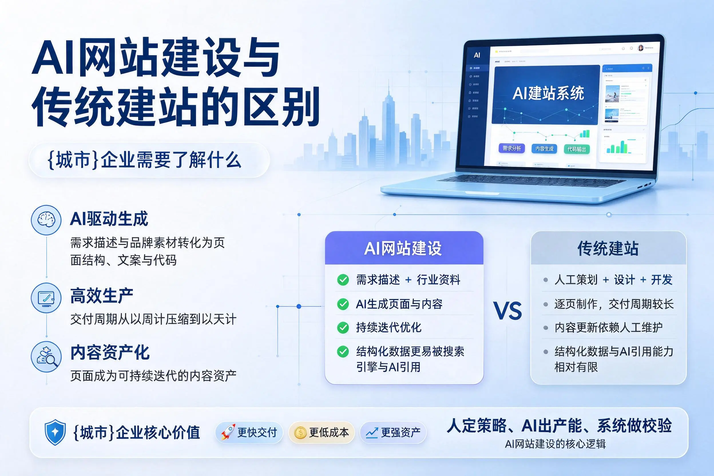 AI网站建设与传统建站的区别，赤峰企业需要了解什么