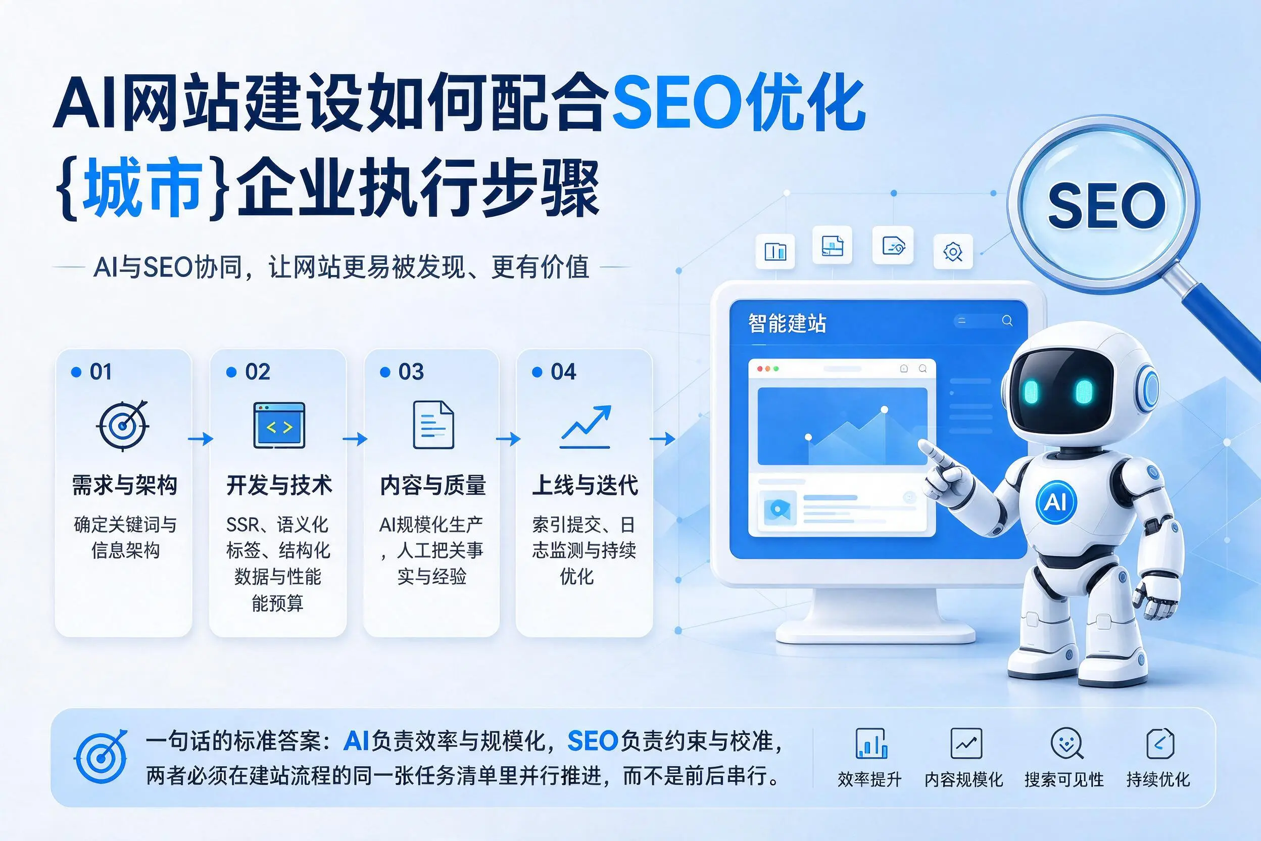AI网站建设如何配合SEO优化，赤峰企业执行步骤