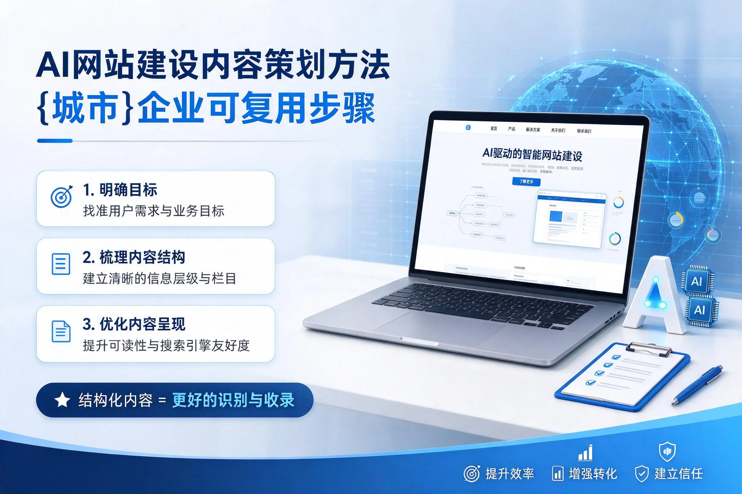 AI网站建设内容策划方法，赤峰企业可复用步骤