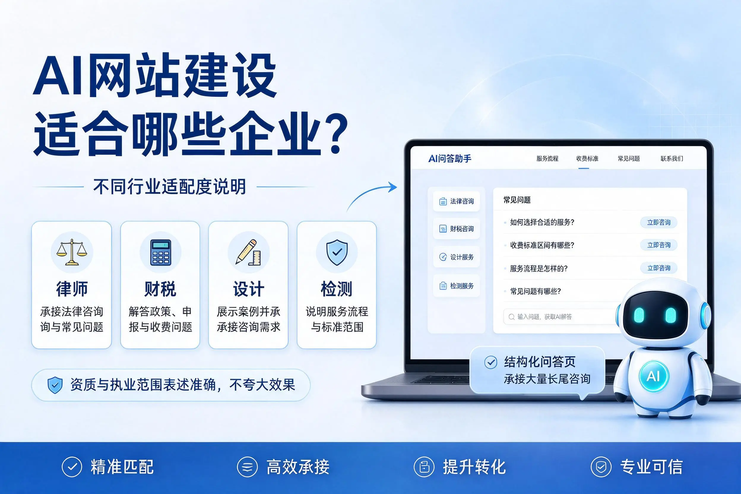 AI网站建设适合哪些企业？赤峰不同行业适配度说明